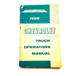 1959 Chevrolet Truck Owner's Manual